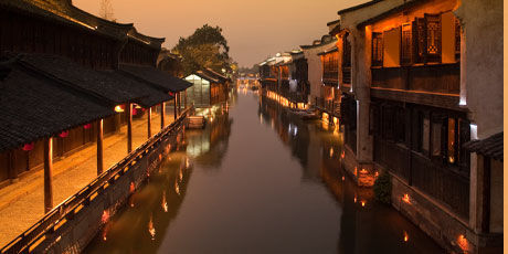 Xitang Watertown in evening ambience