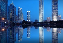 Moderne Hochhäuser in Shanghai